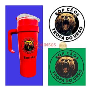 Aprimoramento de Imagem e Aplicação de Adesivo UV DTF em Caneca Térmica Madri      