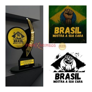Vetorização e Conversão de Arte em Preto e Branco (Brasil Mostra sua Cara)      